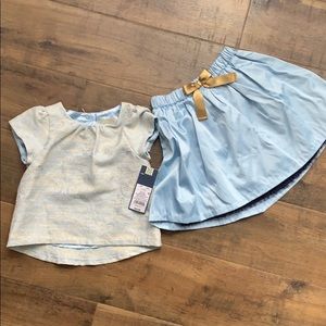 Skirt and blouse set